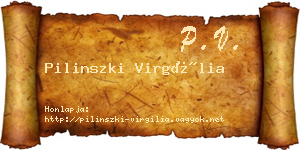 Pilinszki Virgília névjegykártya